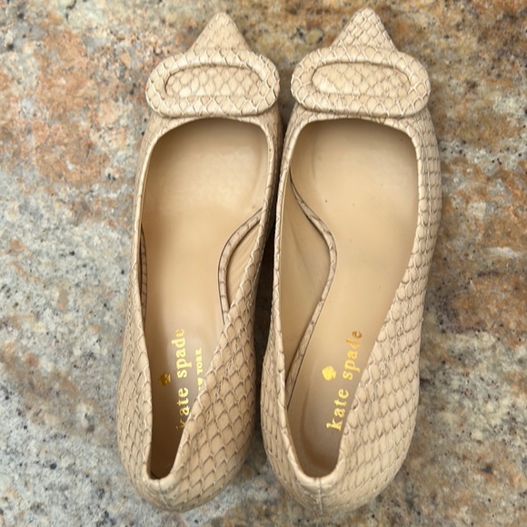 kate spade Shoes - Kate Spade snake skin kitten heel. Size 6